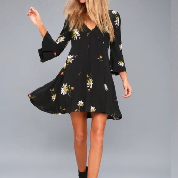 Free People Time On My Side Black Dress - Picture 1 of 13